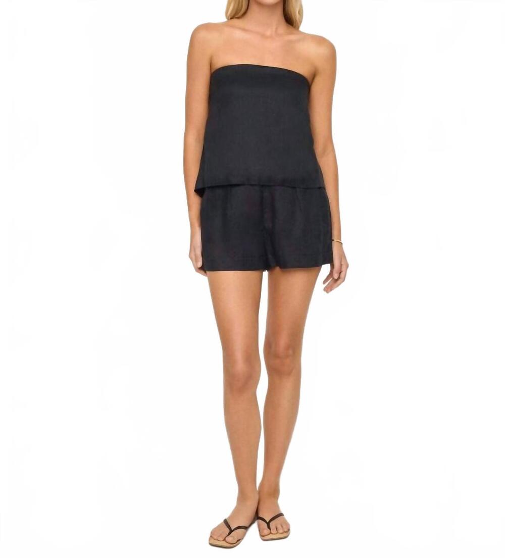 NEW L*SPACE lia linen short in black